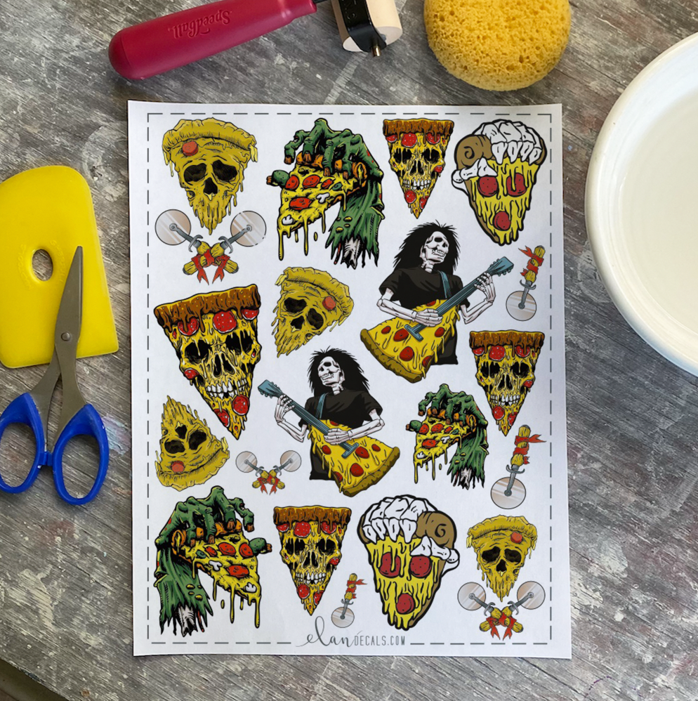 Horror Pizza - Overglaze Decal Sheet