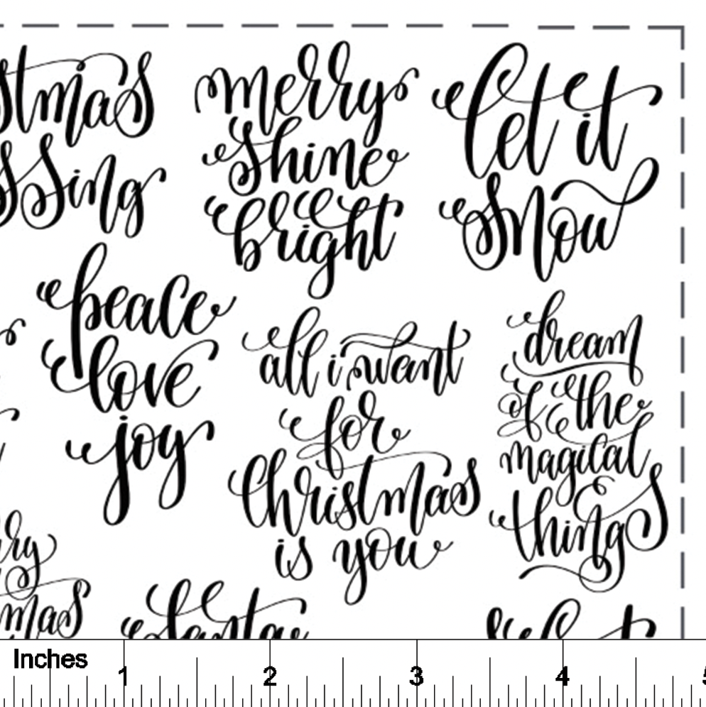 Christmas Words 1 - Overglaze Decal Sheet