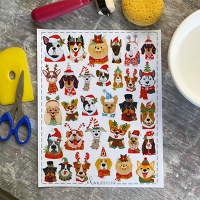 Holiday Pups - Overglaze Decal Sheet