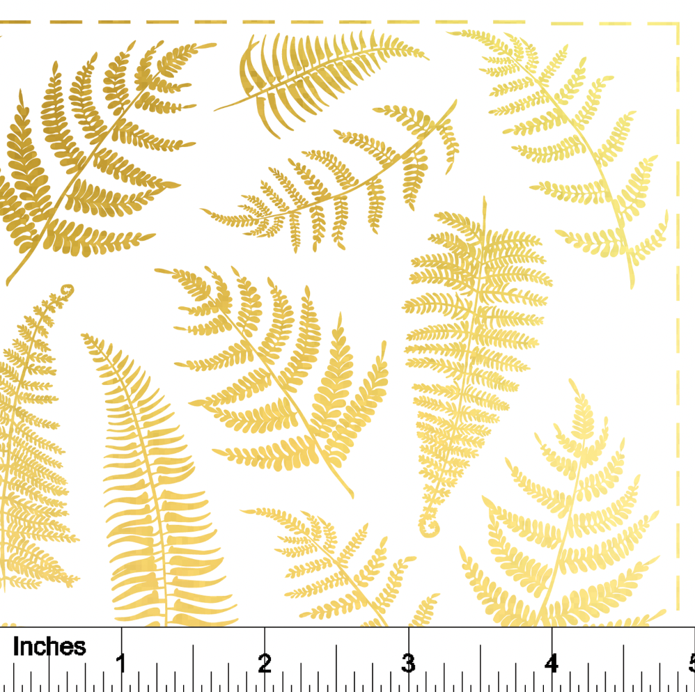 Ferns - 24K GOLD - Overglaze Decal Sheet