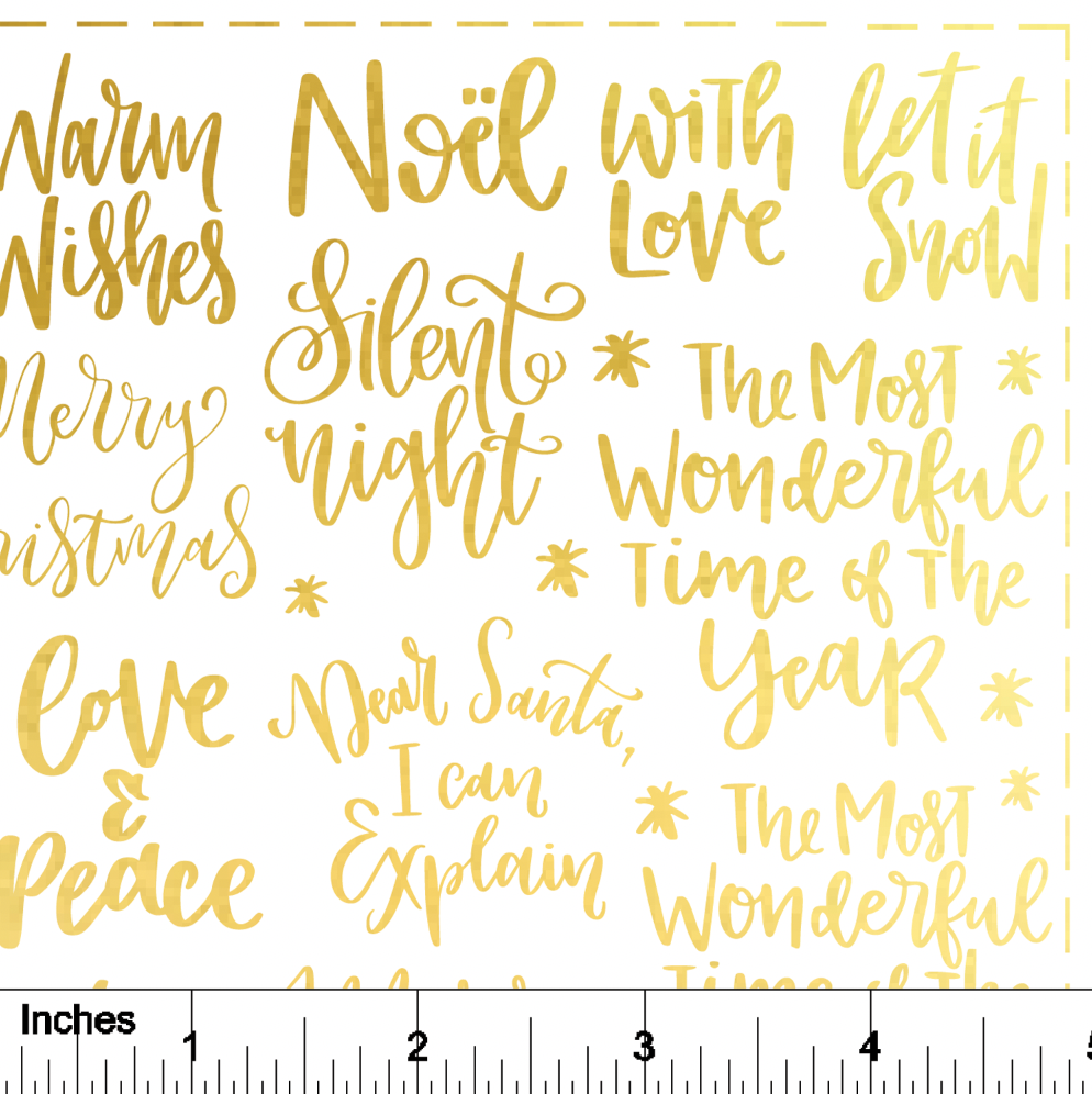 Merry Christmas - 24K GOLD - Overglaze Decal Sheet