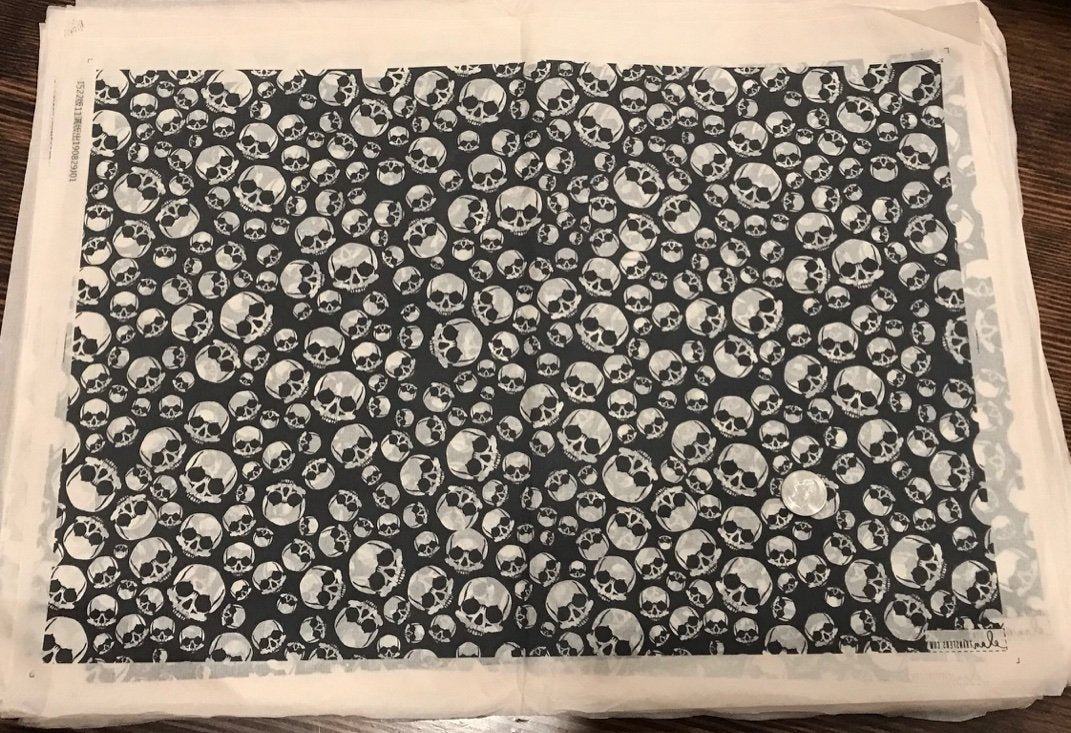 Skulls Little - Underglaze Transfer Sheet - Black