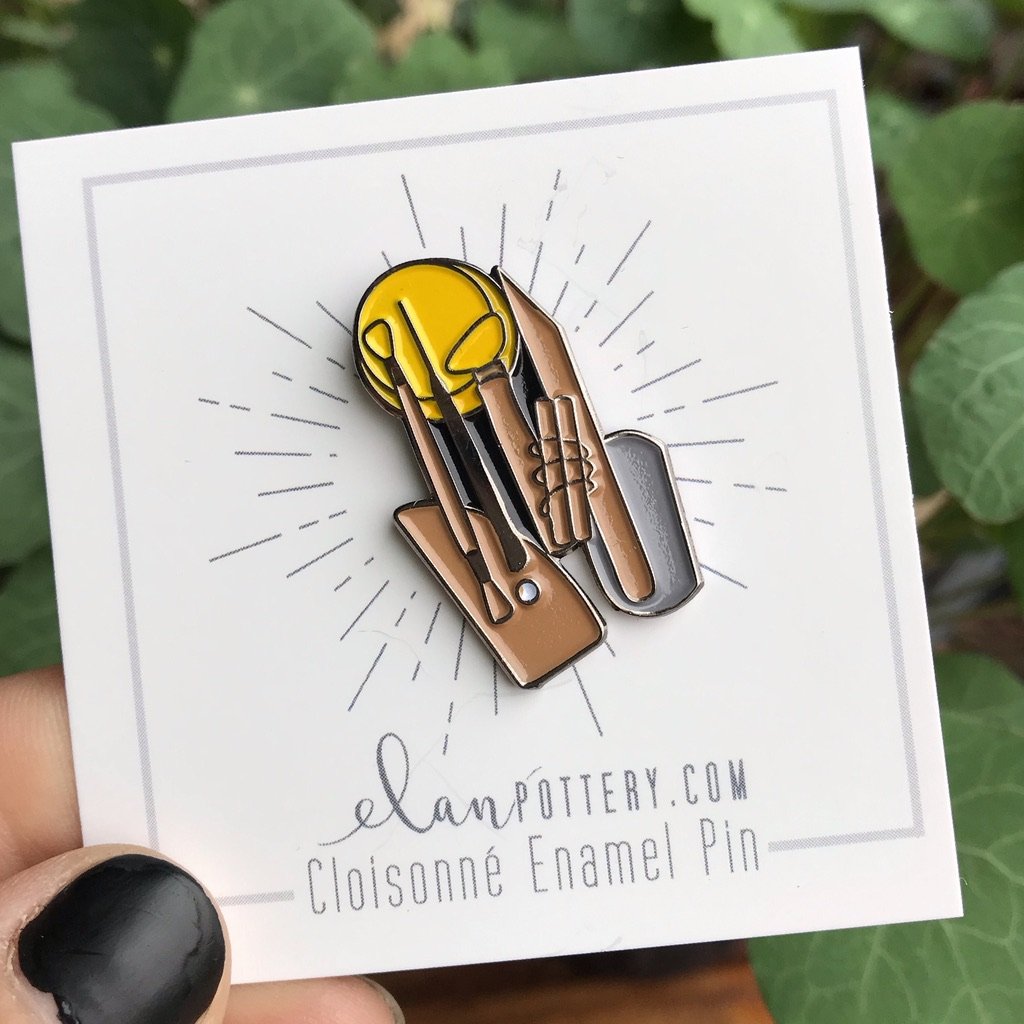 Pottery Tools Enamel Pin