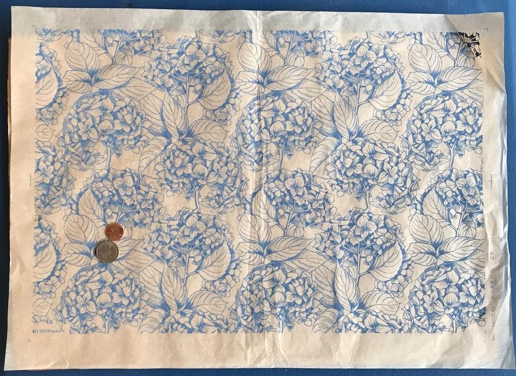 Hydrangea - Underglaze Transfer Sheet - You Choose Color