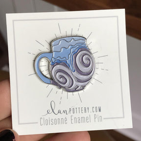 Swirl Mug Enamel Pin (You Choose Color)