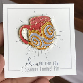 Swirl Mug Enamel Pin (You Choose Color)