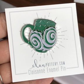 Swirl Mug Enamel Pin (You Choose Color)