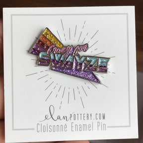 Crazy For Swayze Enamel Pin