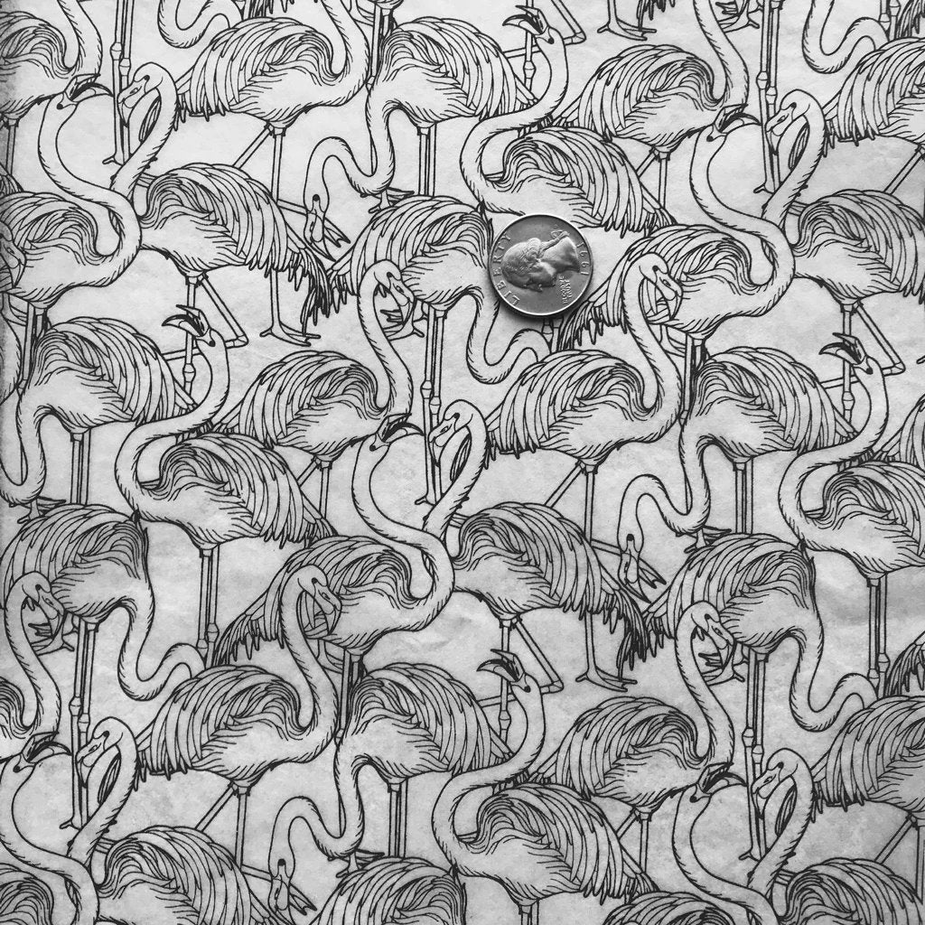 Flamingos - Underglaze Transfer Sheet - You Choose Color