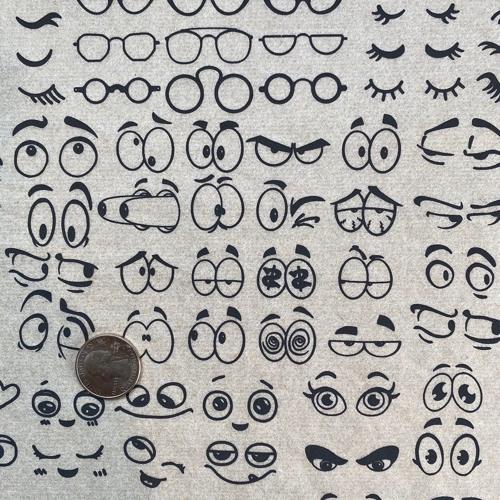 Googly Eyes - Underglaze Transfer Sheet - Black