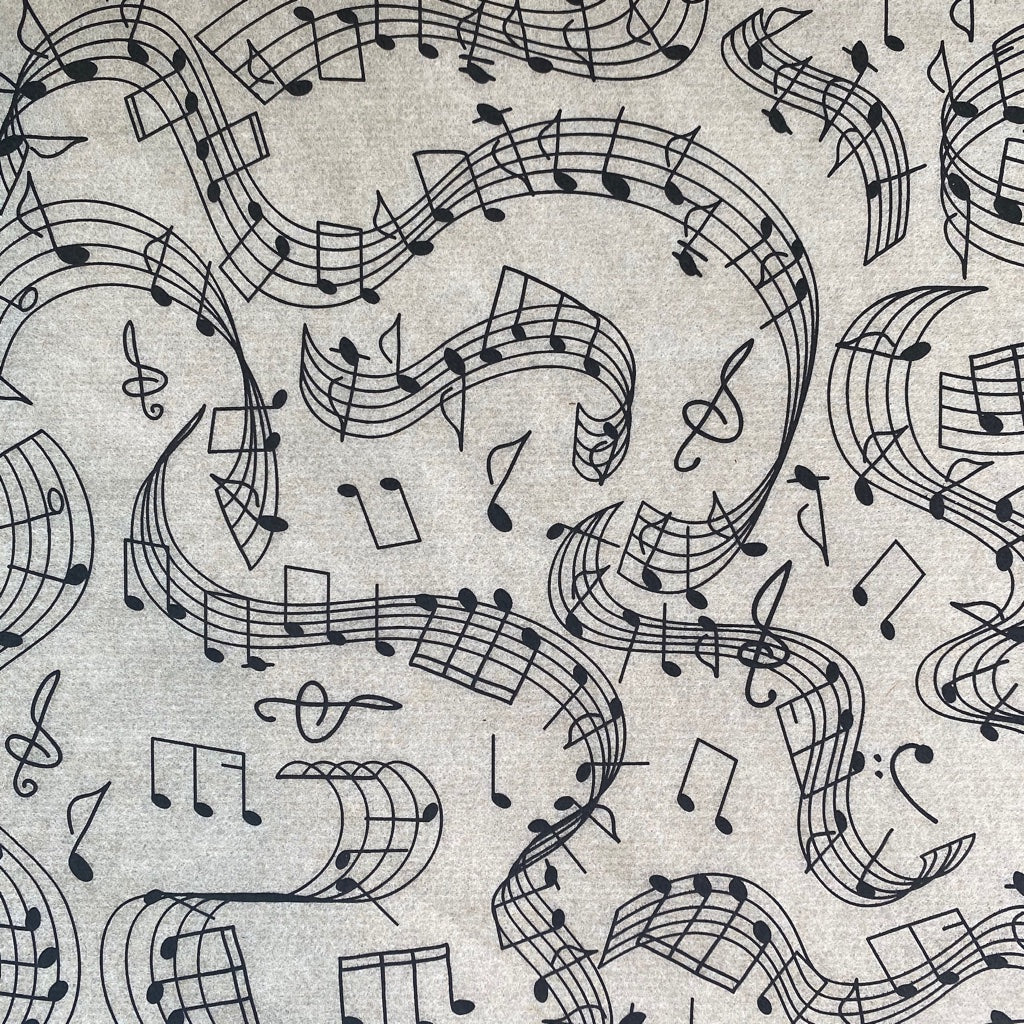 Music Notes -  Underglaze Transfer Sheet - You Choose Color