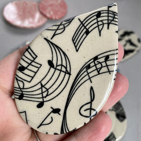 Music Notes -  Underglaze Transfer Sheet - You Choose Color